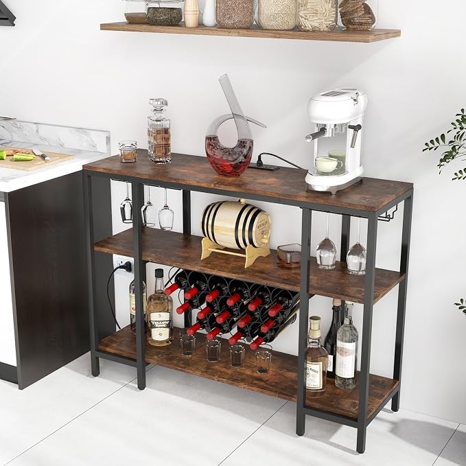 Giantex Wine Rack Freestanding Floor, Bar Cabinet - Image 8