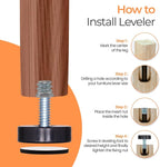24 Pack 1/4"-20 Thread Leveling Feet - Image 6
