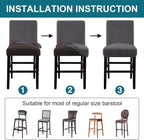 Turquoize Bar Stool Covers 2 Pack Bar Stool Covers - Image 5