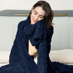 Aganear Fleece Throw Blanket for Couch Sofa 60"x80" Navy | Lightweight Fuzzy - Image 2