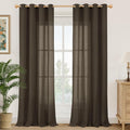 YoungsTex Chocolate Brown Linen Curtains by YoungsTex