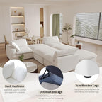 Cloud Modular Sectional Sofa Couch, 80.3" Convertible Couches Loveseat - Image 4