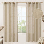 Brown Linen Curtains 72 inches Long by LAMIT