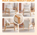 VINGLI Mid-Century Modern Cloud Accent Armchairs Set of 2 - Image 3