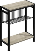 Small Side Table for Small Space, 3-Tier Narrow End Table by HOME