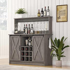 4ever2buy Farmhouse Coffee Bar Cabinet - Image 7