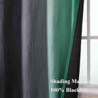 Black and Green Ombre Blackout Curtains 72 Inches Long | Gradient Color Curtains - Image 5