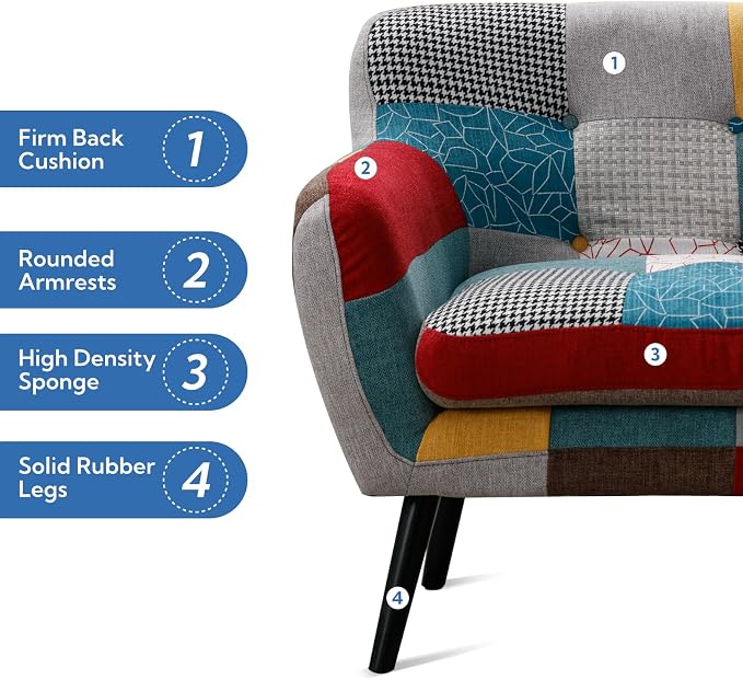 Bonzy Home Modern Accent Chair Set of 2 - Image 7