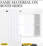 NICETOWN White Curtains 50% Blackout White Curtain Set, Modern Design Solid Rod - Image 6