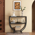 GILLAS 3 Tier Console Tables, Sofa Table Behind Couch Table, Industrial - Image 5
