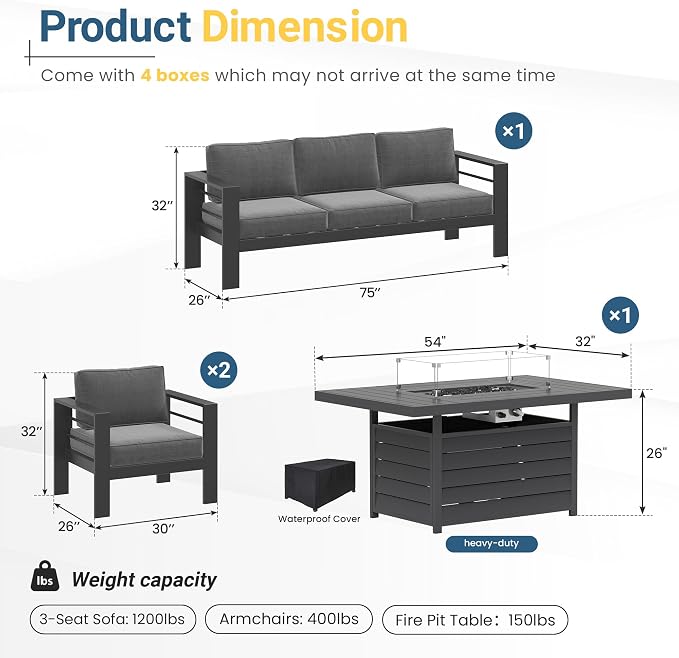 Solaste Aluminum Patio Furniture Set - Image 7