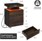 HOMMPA Set of 2 Rustic Brown Nightstands - Image 2