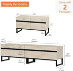 WAMPAT Modern TV Stand for 50-75 Inch TVs, Wood Entertainment Center - Image 2