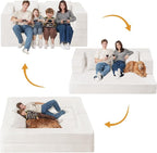 Futon Sofa Bed with Pillow, 3-in-1 Sleeper Sofa Bed with Removable Cover - Image 4