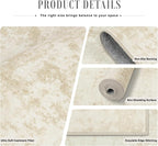 2x6 Washable Runner Rug：Modern Abstract Kitchen Soft Carpet Beige | - Image 7