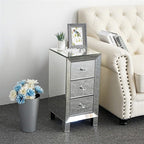 Mirrored End Table Modern Small Sofa Corner Table - Image 9