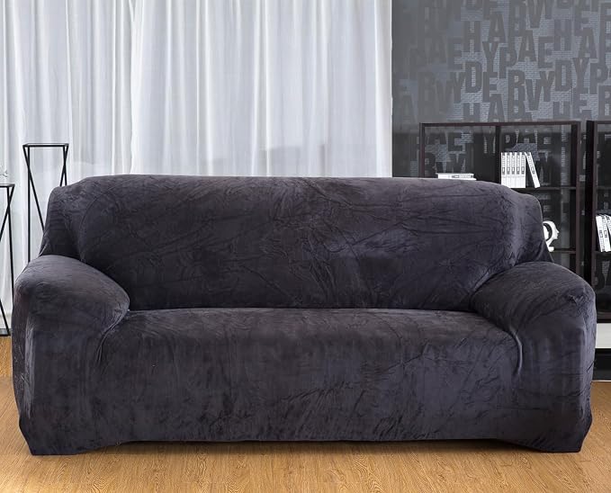 vctops 1-Piece Velvet Plush Stretch Sofa Slipcover by vctops