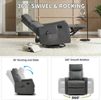 Trustyue Swivel Rocker Recliner Chair, 360° Swivel Recliner - Image 7