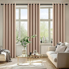 MIULEE Blackout Curtains for Bedroom 2 Panels 34 x 72 Inch Long Beige | Thermal - Image 6