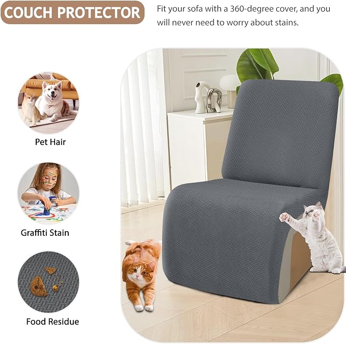 ALIECOM 100% Waterproof Recliner Sectional Couch Covers L Shape Stretch Corner - Image 6