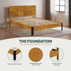 Bme Trapeze Queen Bed Frame – Modern Solid Wood Bed - Image 3