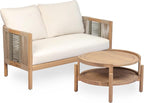 Christopher Knight Home Outdoor Acacia Wood Loveseat - Image 5