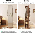 WoodsWhisper Full Length Mirror Coat Rack Solid Wood Floor Mirror 70"x16" Full - Image 7