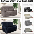 ANARACHON Loveseat Recliner Cover Leather Look Recliner Loveseat Covers - Image 6