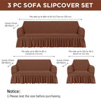Fanfanwin 3 Pcs Sofa Slipcover Set - Image 2