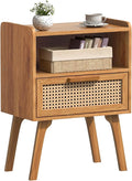 Lerliuo Rattan Nightstand, Side Table by Lerliuo