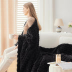 NEWCOSPLAY Fleece Clouds Cozy Twin Blanket - Image 4