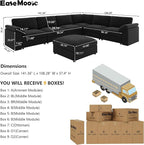 EASE MOOSE Oversized Sectional Modular Sofa, Large U Shape Sectional Couch Wide - Image 4