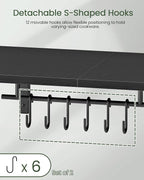 CHOEZON Wall-Mounted Pot Racks, Floating Shelves, Vintage Pot Hangers - Image 6