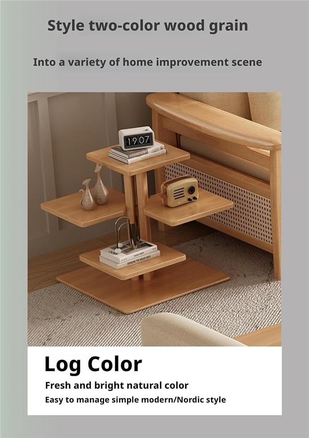 Scandinavian Solid Wood End Table - Image 6