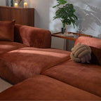 Acanva Luxury Modern Tight Curved Back Velvet Sofa, Minimalist Style Comfy Couch - Image 10