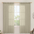 Oatmeal 72 inch Linen Textured Curtains by LAMIT