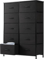 DUMOS Dresser for Bedroom, 10 Storage Drawers, Wide Fabric Closet Chests by DumosLifestyle