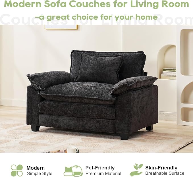 Oprisen Modular Sectional Sofa, Comfy Cloud Couch Sectional Sofa, Chenille Sofa - Image 7