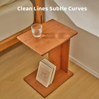 RECCI Solid Bamboo C-Shaped End Table Set of 2 - Image 5