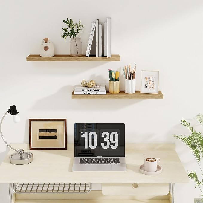 Fun Memories Floating Shelves for Wall, 27.5" Rustic Wood Deep Wall Mounted - Image 7
