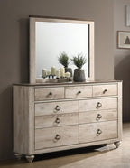 Roundhill Furniture Imerland Contemporary White-wash Finished 5-Piece Sleigh - Image 7