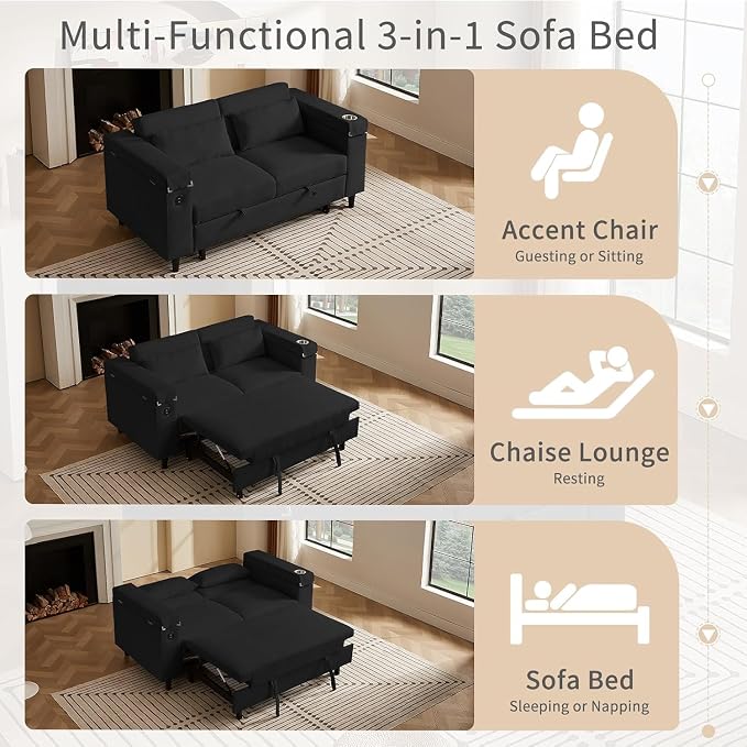 Auvsoce 66.4" Loveseat Sofa, Modern Couches - Image 5