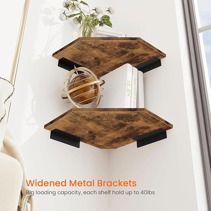 Homode Corner Shelf Wall Mount, Cable Box, Game Console, Storage - Image 6