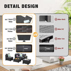 JOYURE 8 Pieces Patio Furniture Set All-Weather Outdoor Wicker Sectional - Image 5