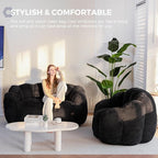 MAXYOYO Bean Bag Chair for Adults, Loveseat Floral Shaped Bean Bag Sofa - Image 4