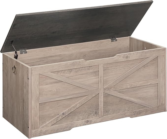 CHOEZON Storage Chest, 43.3" Wooden Storage Trunk, Retro Storage Bench by Choezon