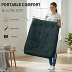 Tiita Comfy Folded Chair, Soft Faux Fur Oversized Folding Accent Chair - Image 7
