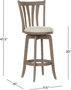Hillsdale 29.5" Savana Wood Swival Bar Height Stool - Image 3