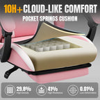GTPLAYER Gaming Chair with Pocket Spring Cushion, Leather Office Chair with - Image 4
