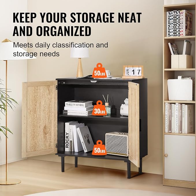 VEVOR Rattan Cabinet, Buffet Cabinet - Image 5